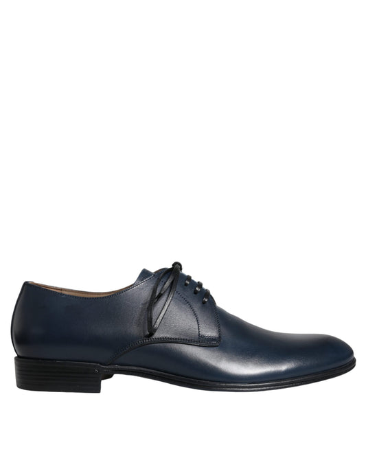 Dolce & Gabbana – Derby-Schuhe aus dunkelblauem Leder