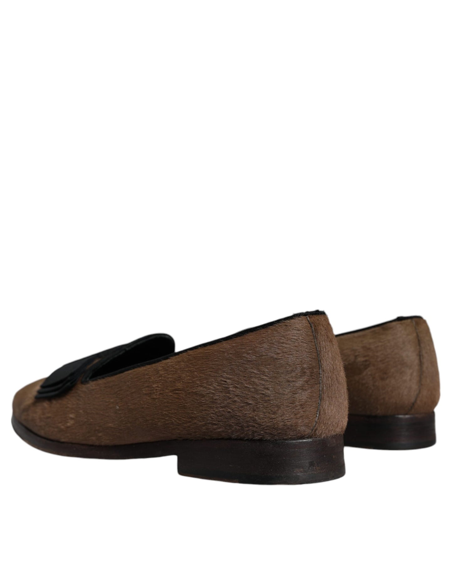 Dolce & Gabbana – Loafer aus Kalbshaarleder in Braun, formelle Schuhe