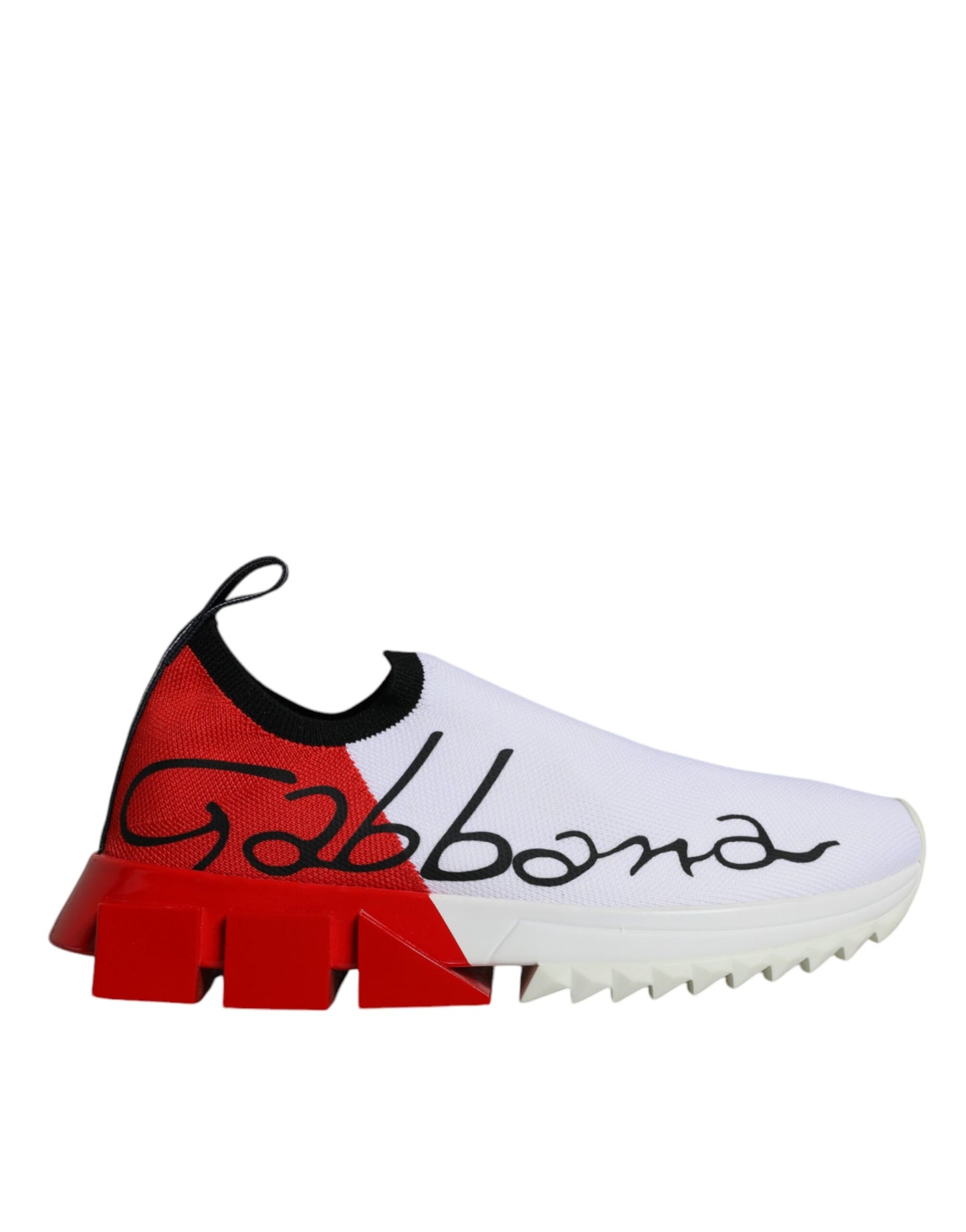 Dolce & Gabbana Weiß Rot Low Top Sorrento Männer Sneakers Schuhe