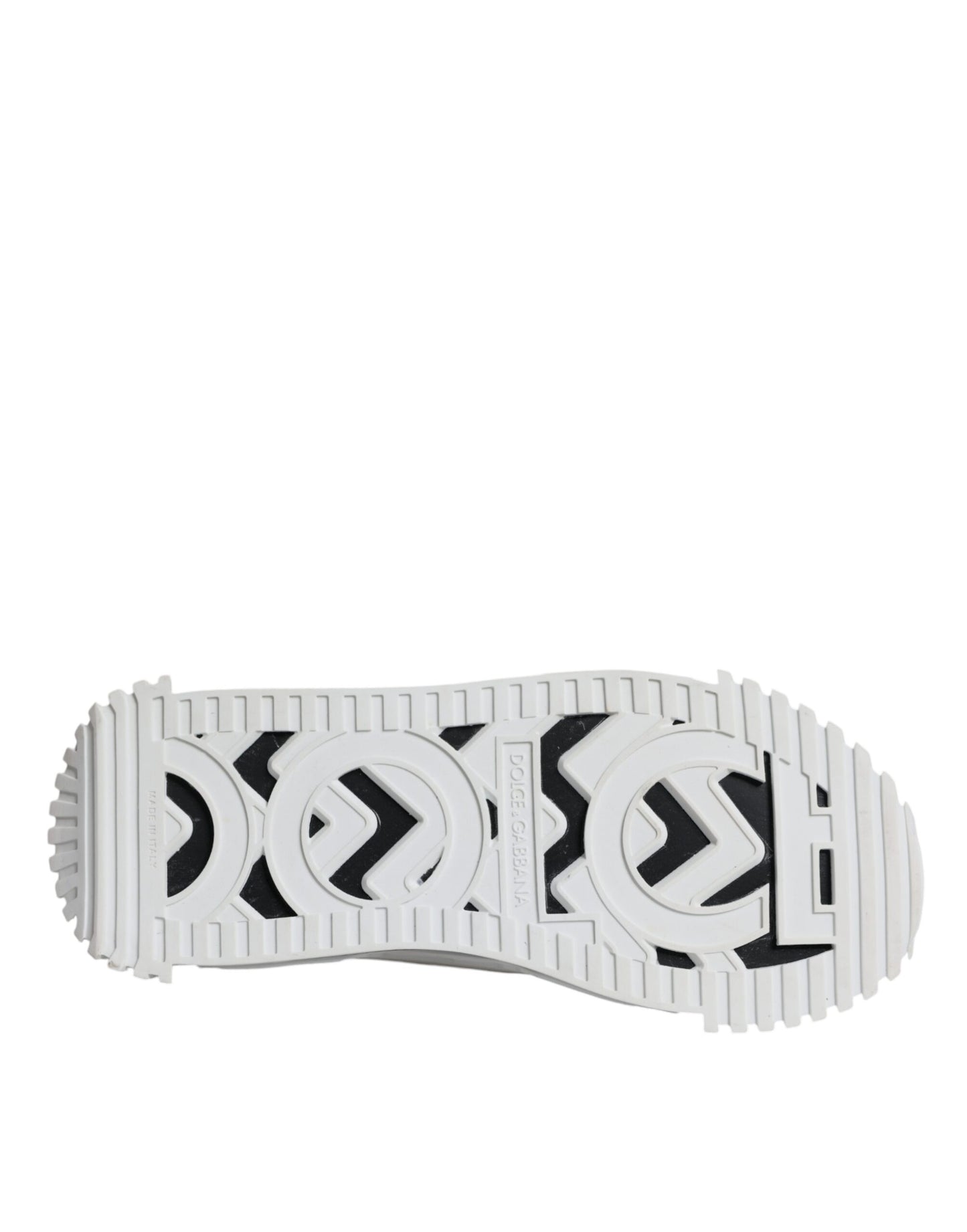 Dolce & Gabbana – Weiße, schwarze Low-Top-NS1-Sneakers