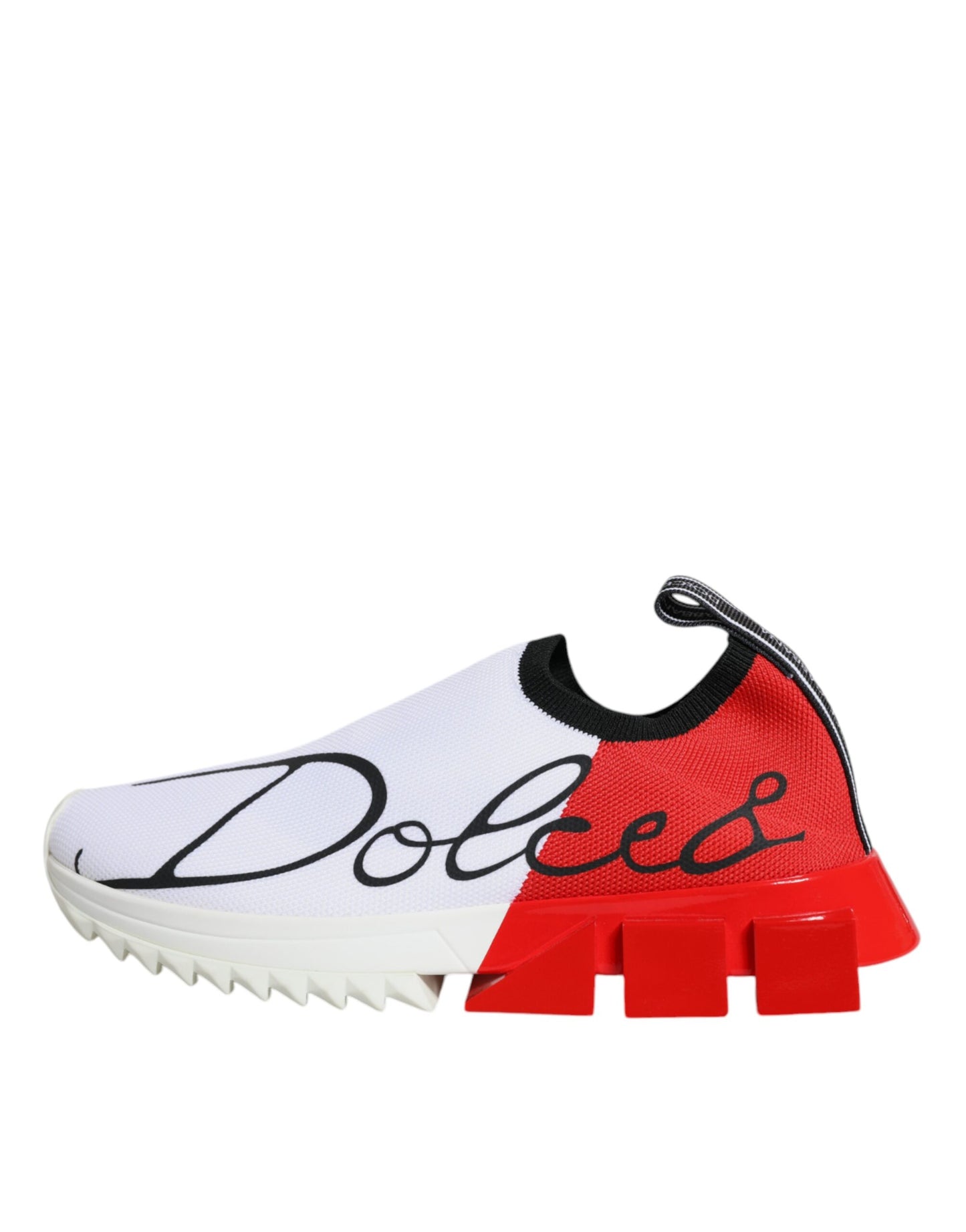 Dolce & Gabbana Weiß Rot Low Top Sorrento Männer Sneakers Schuhe