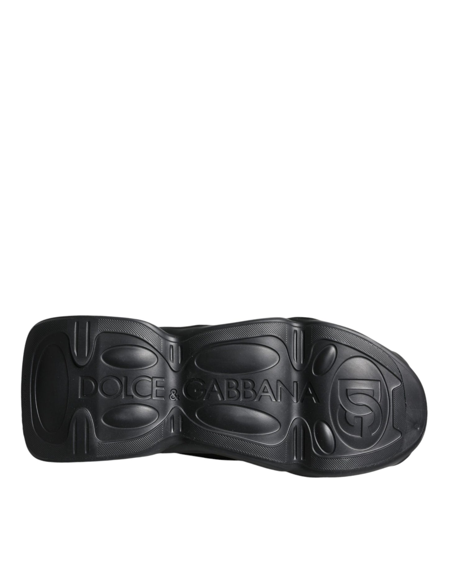 Dolce & Gabbana – Schwarze Slipper-Wellensocken, Turnschuhe