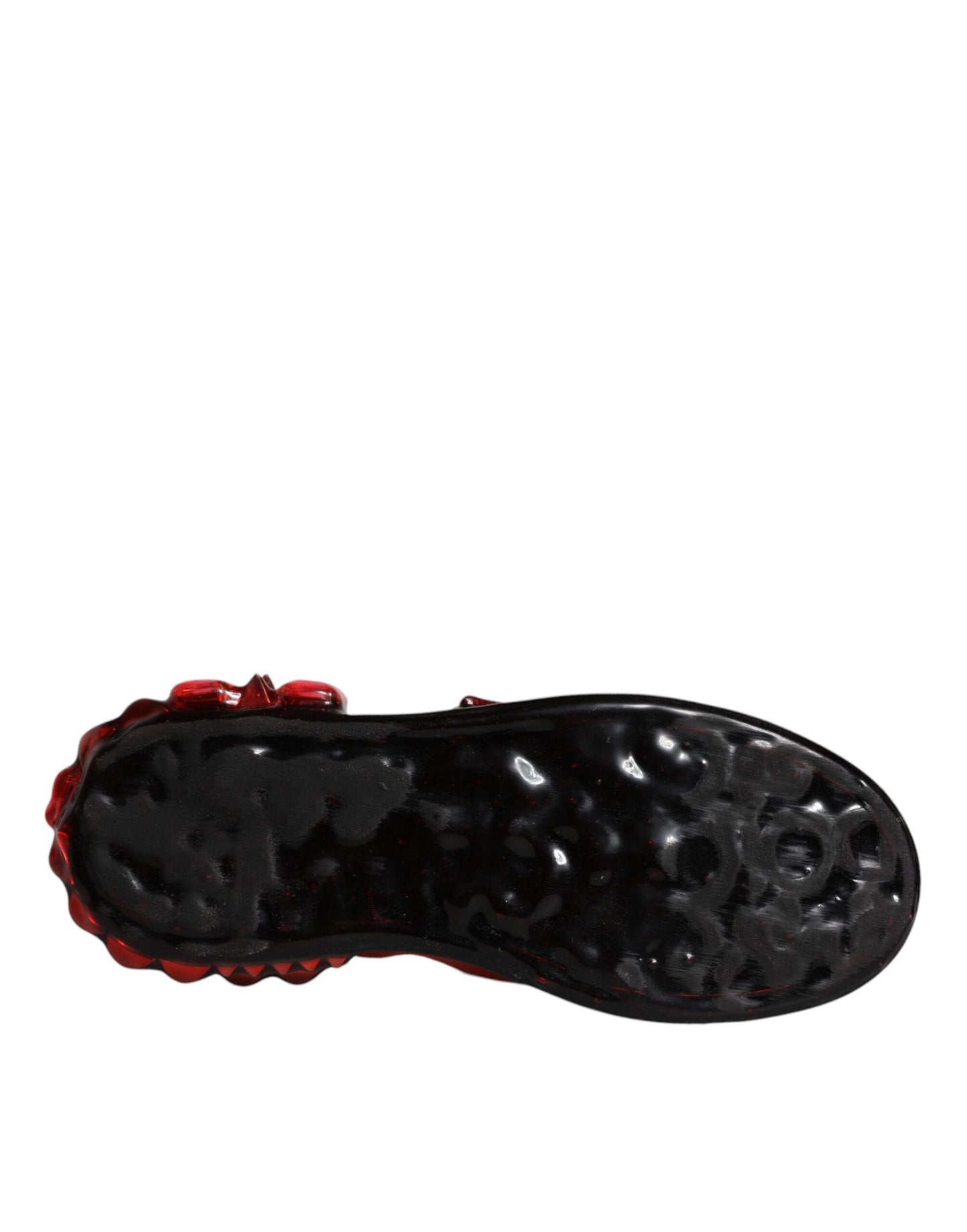 Dolce & Gabbana Weiß Rot Kristalle Portofino Sneakers Schuhe