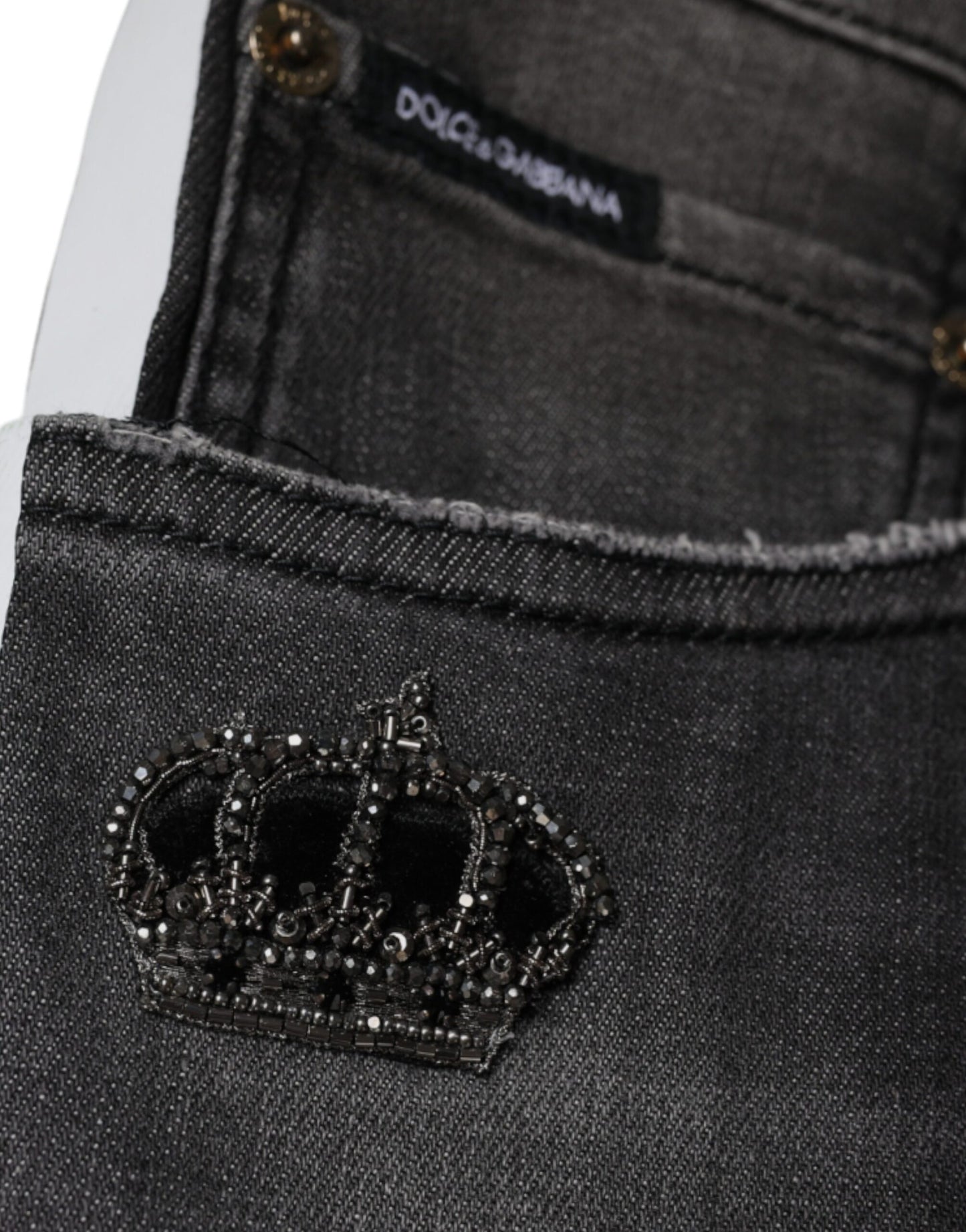 Dolce & Gabbana – Schwarze Skinny-Jeans aus zerfetzter Baumwolle für Herren