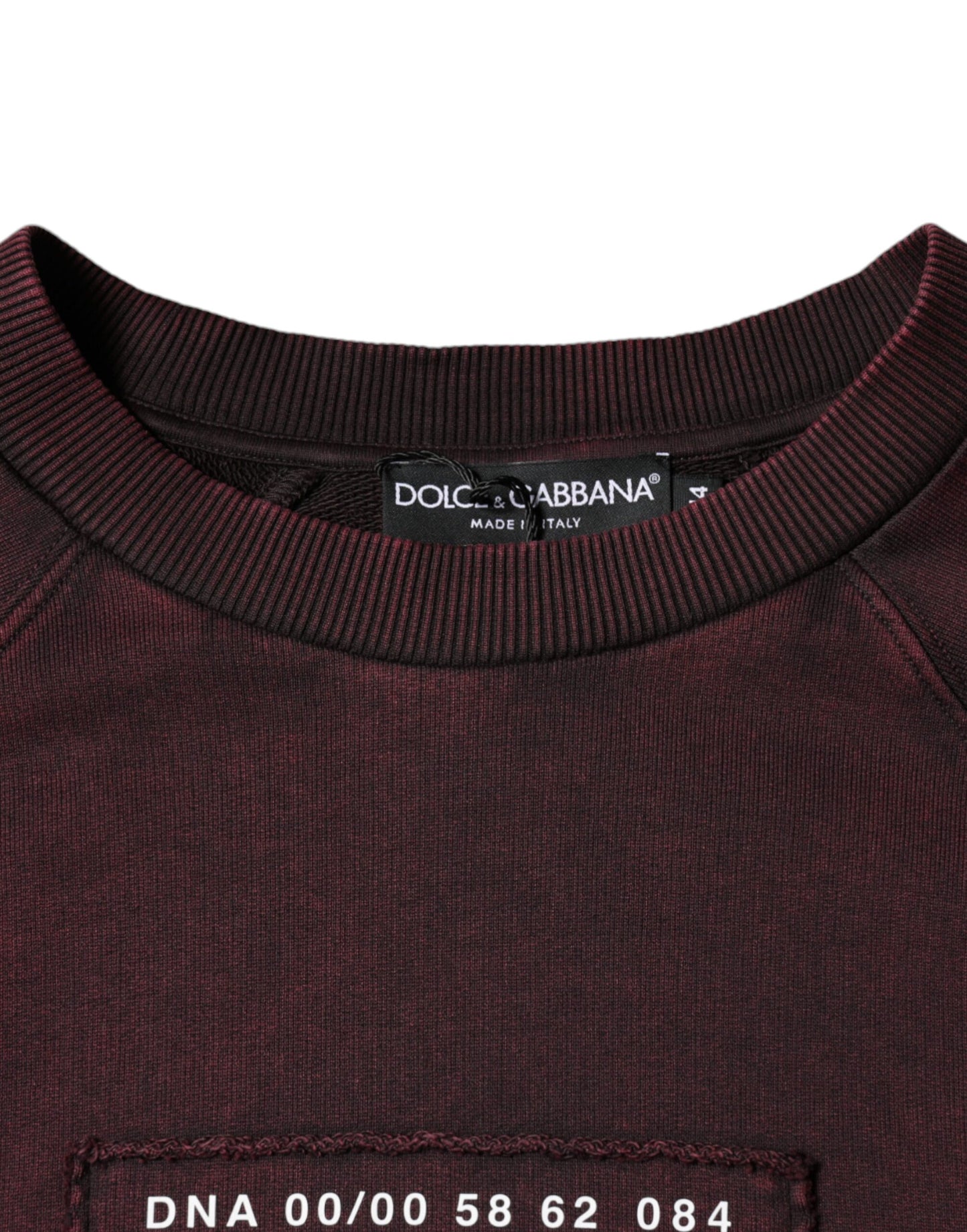Dolce & Gabbana – Kastanienbraunes Sweatshirt mit Rundhalsausschnitt und Logo für Herren