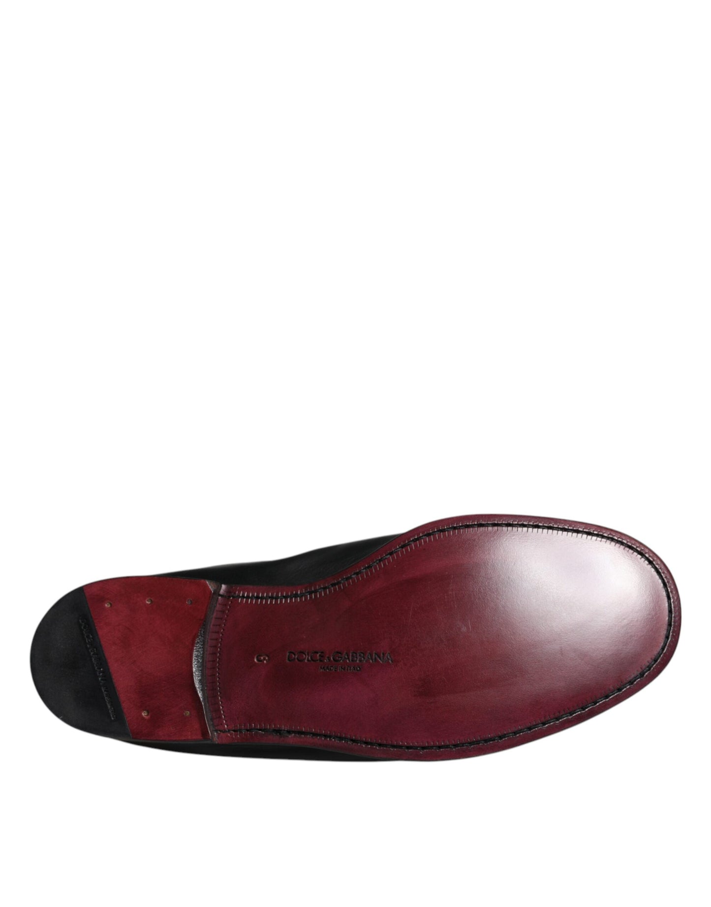 Dolce & Gabbana – Schwarze Leder-Loafer mit Logo-Stickerei für Herren