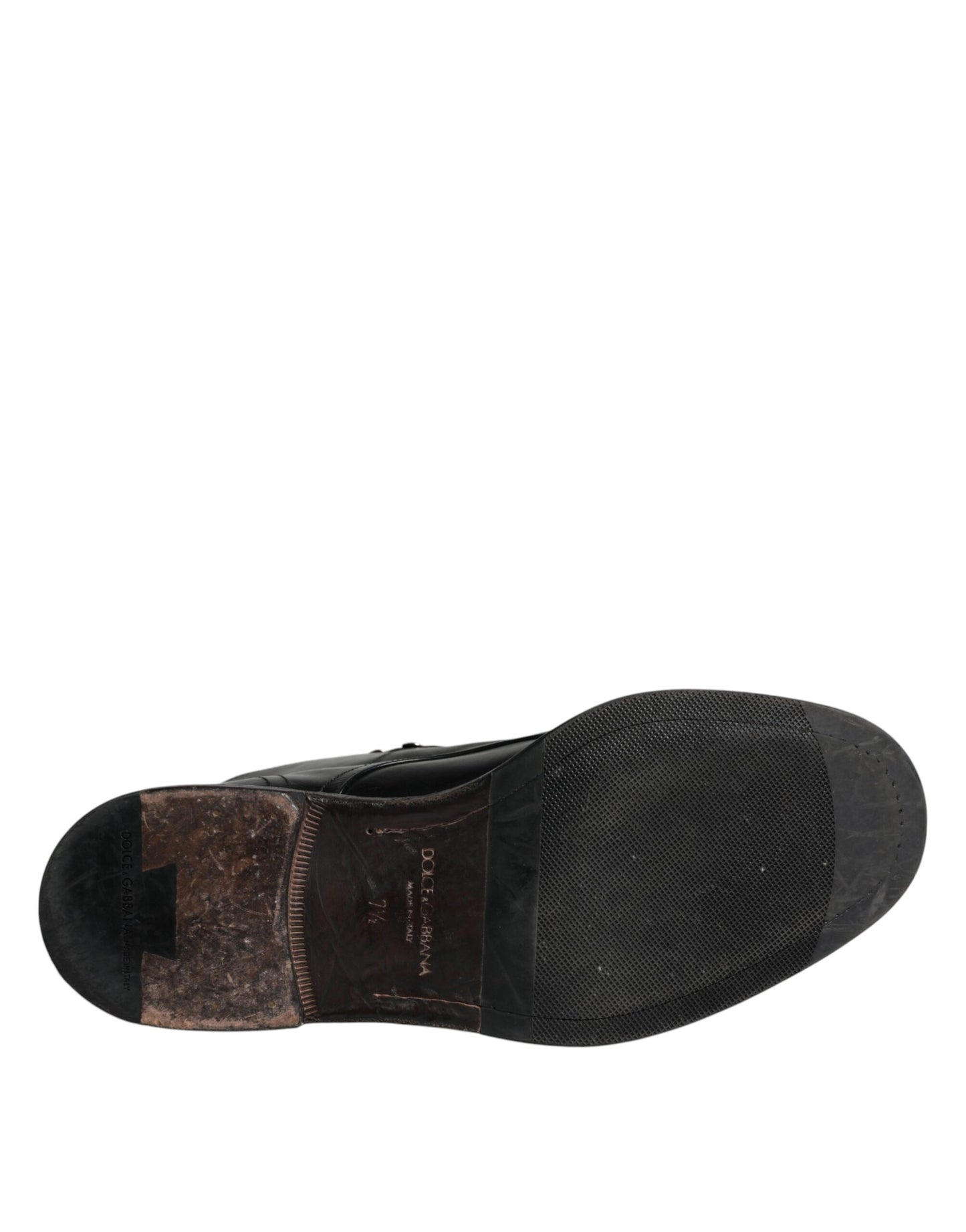 Dolce & Gabbana – Kurze Stiefel aus schwarzem Leder für Herren mit Schnürung