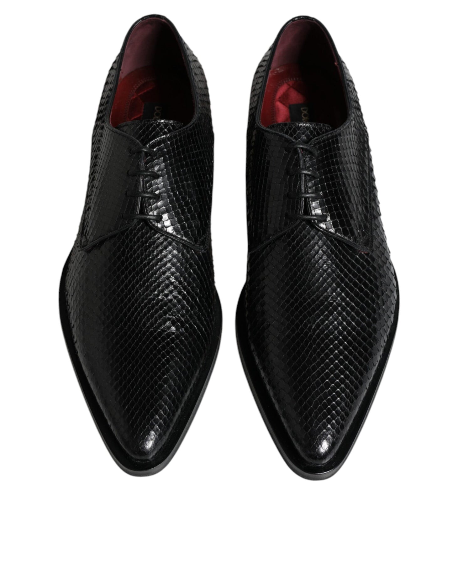 Dolce & Gabbana – Derby-Schuhe aus schwarzem Leder für formelle Anlässe