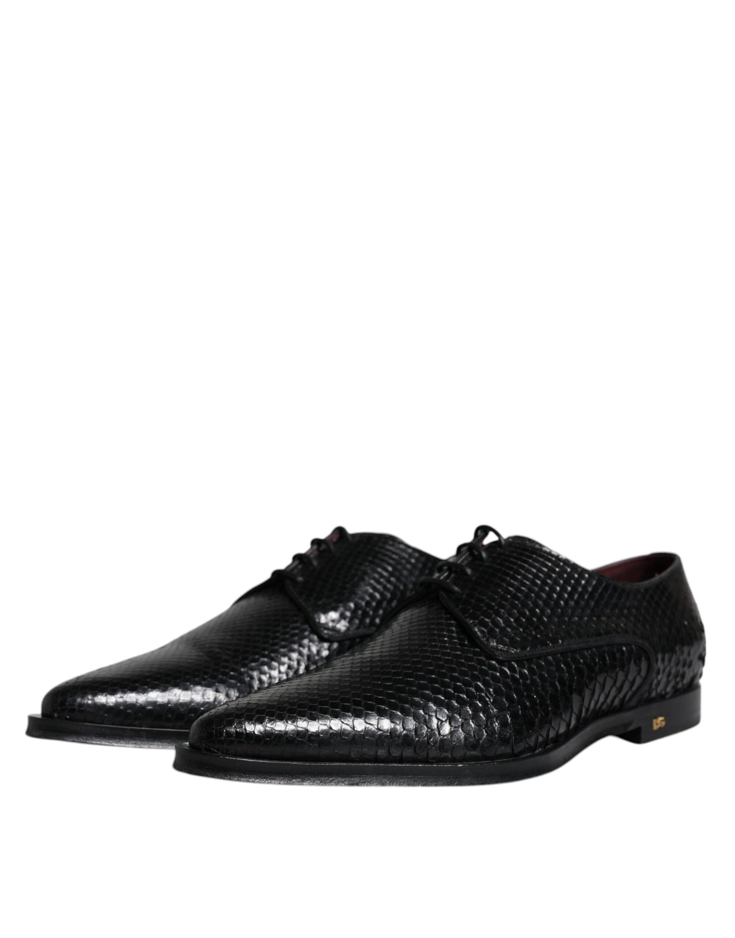 Dolce & Gabbana – Derby-Schuhe aus schwarzem Leder für formelle Anlässe