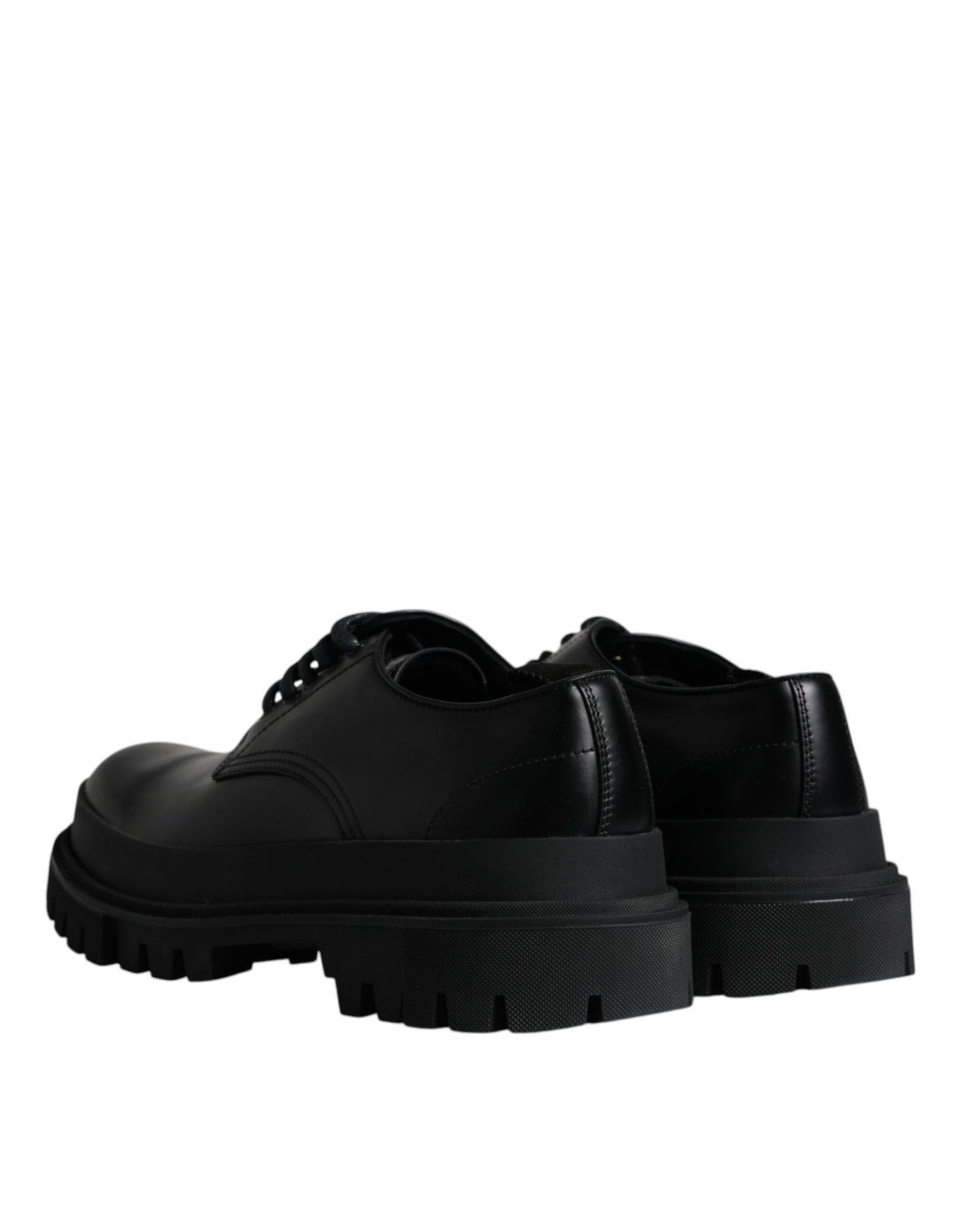 Dolce & Gabbana – Trekking-Schnürschuhe aus schwarzem Leder