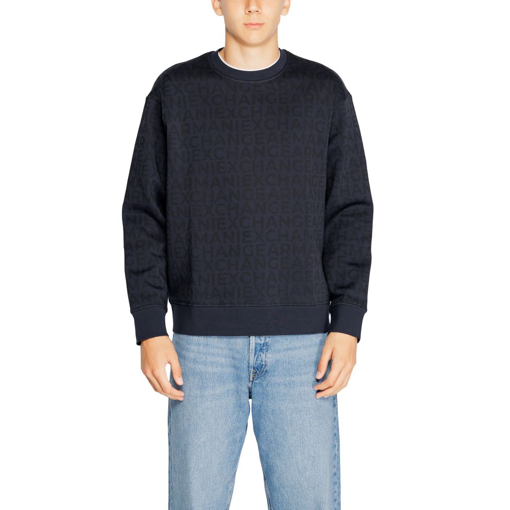 Maglione in cotone blu Armani Exchange