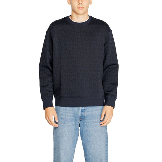Maglione in cotone blu Armani Exchange