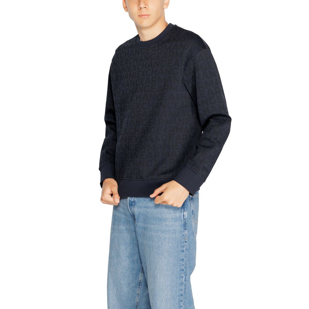 Maglione in cotone blu Armani Exchange