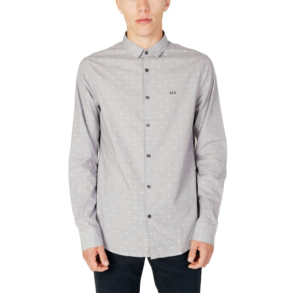 Camicia Nera in Cotone Armani Exchange