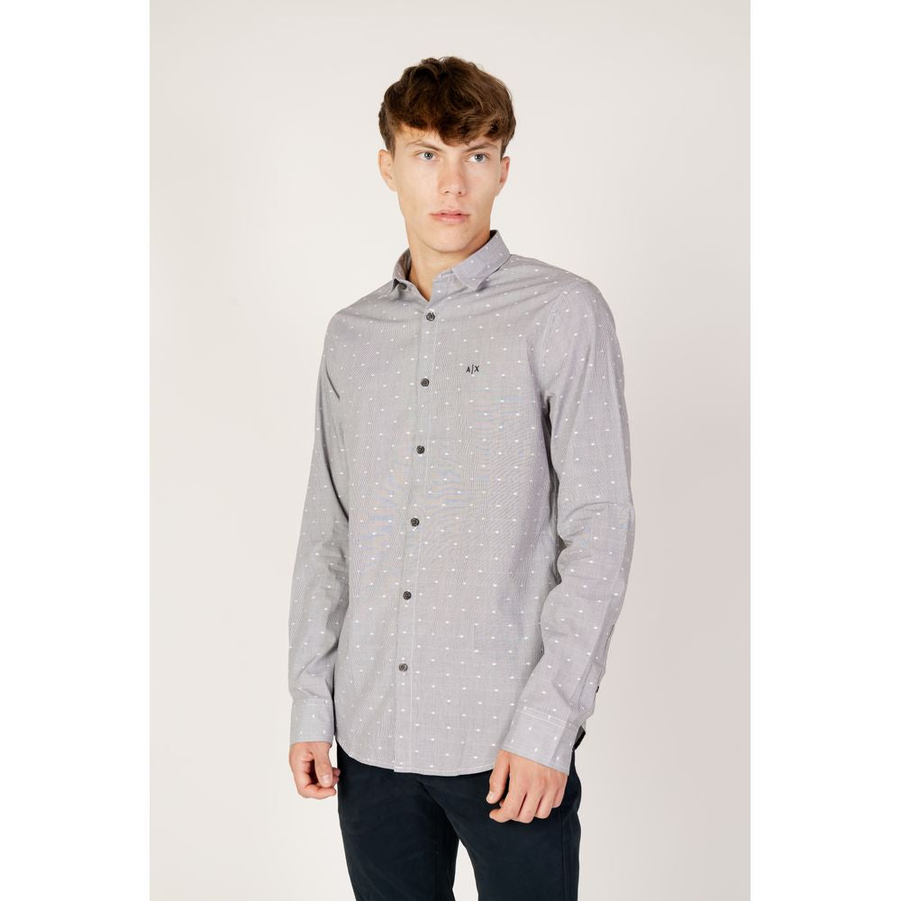 Armani Exchange – Schwarzes Baumwollhemd