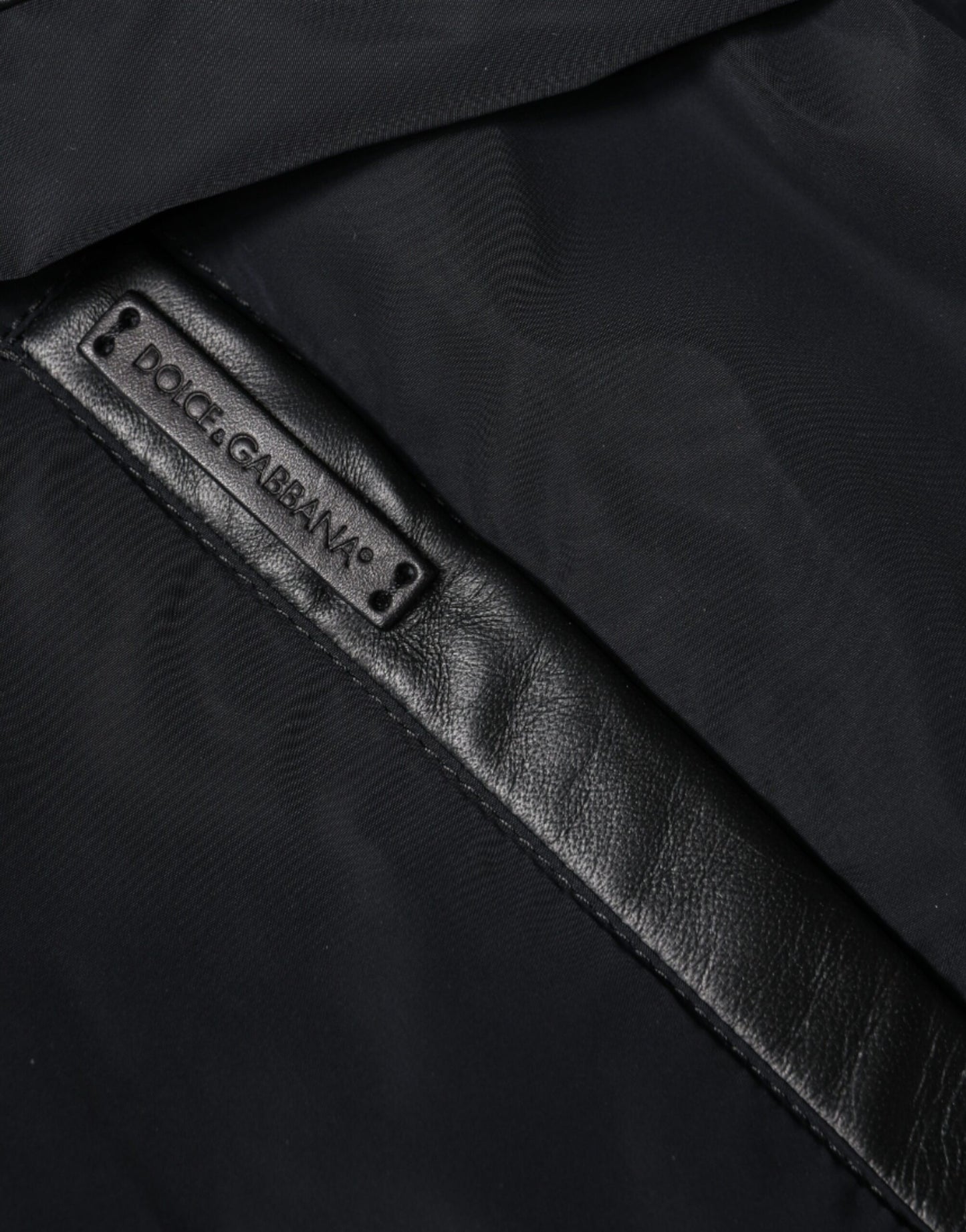 Dolce & Gabbana – Schwarze Bomberjacke mit durchgehendem Reißverschluss für Herren