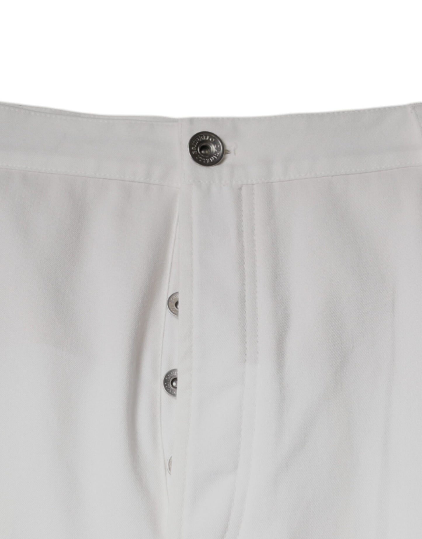 Pantaloni da uomo tapered in cotone bianco Brunello Cucinelli