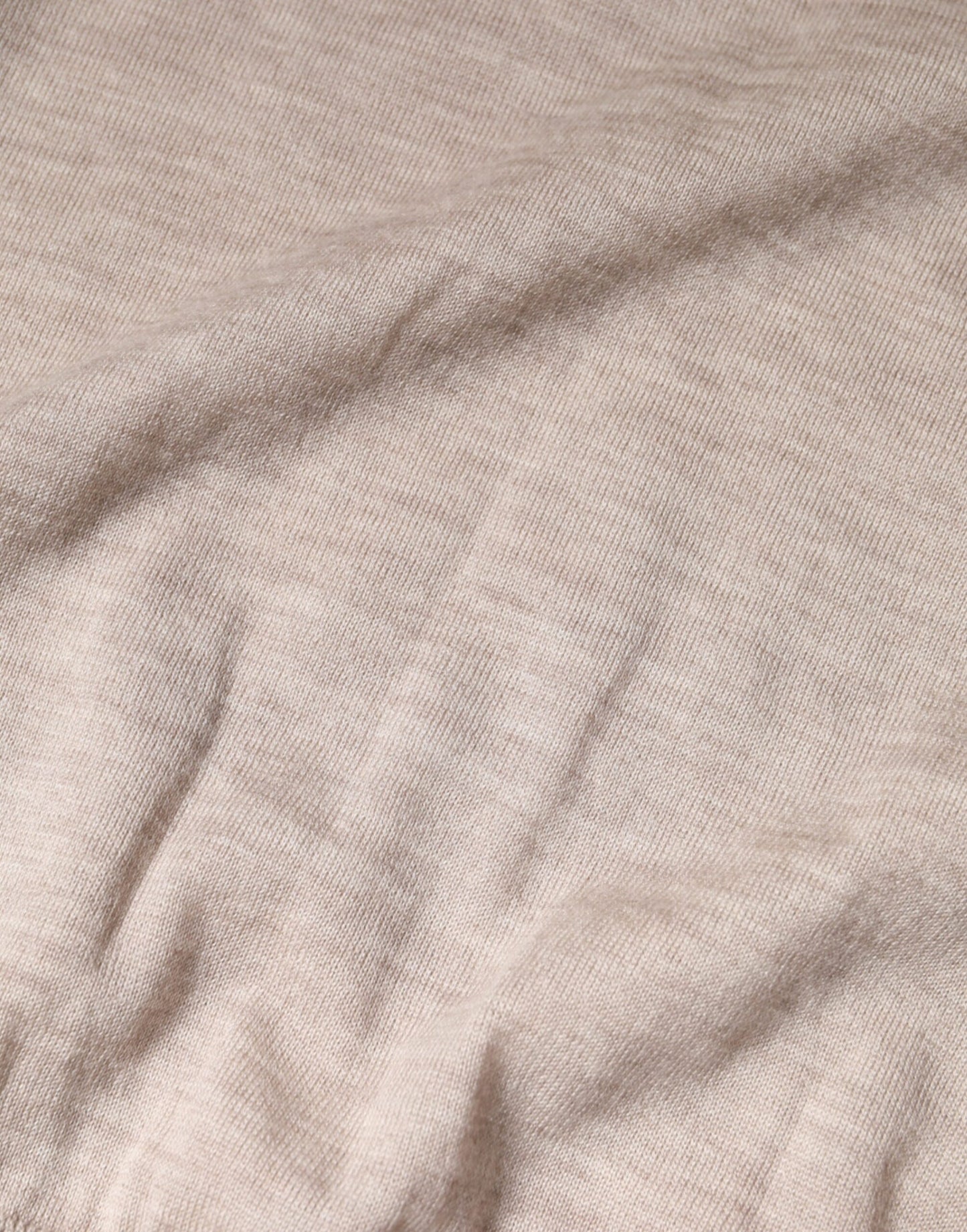 Dolce & Gabbana – Pullover mit Kragen und Strick aus Kaschmir in Beige