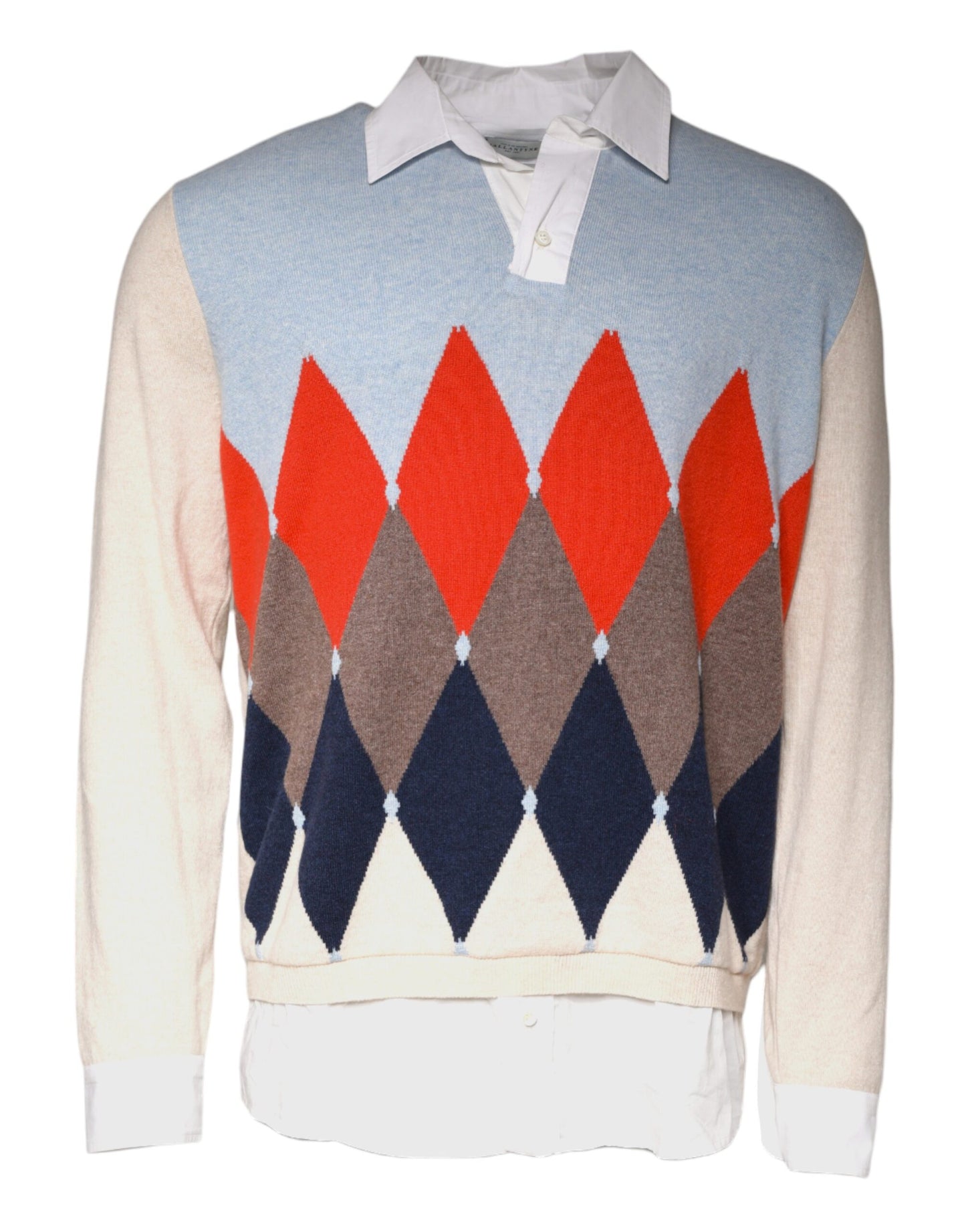 Maglione a maniche lunghe con colletto a motivo multicolore Ballantyne