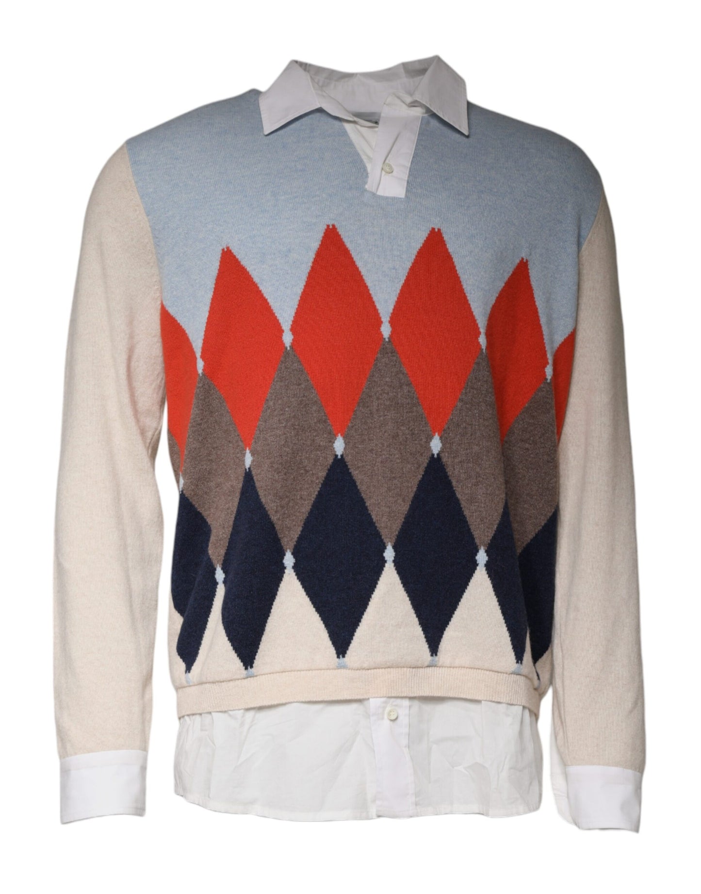 Maglione a maniche lunghe con colletto a motivo multicolore Ballantyne