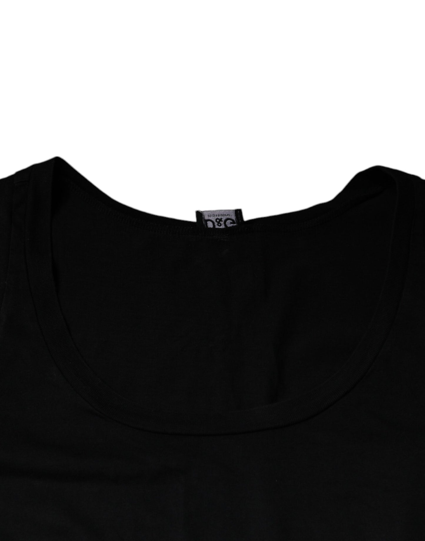 Dolce & Gabbana – Schwarzes, ärmelloses Baumwoll-Tanktop für Herren