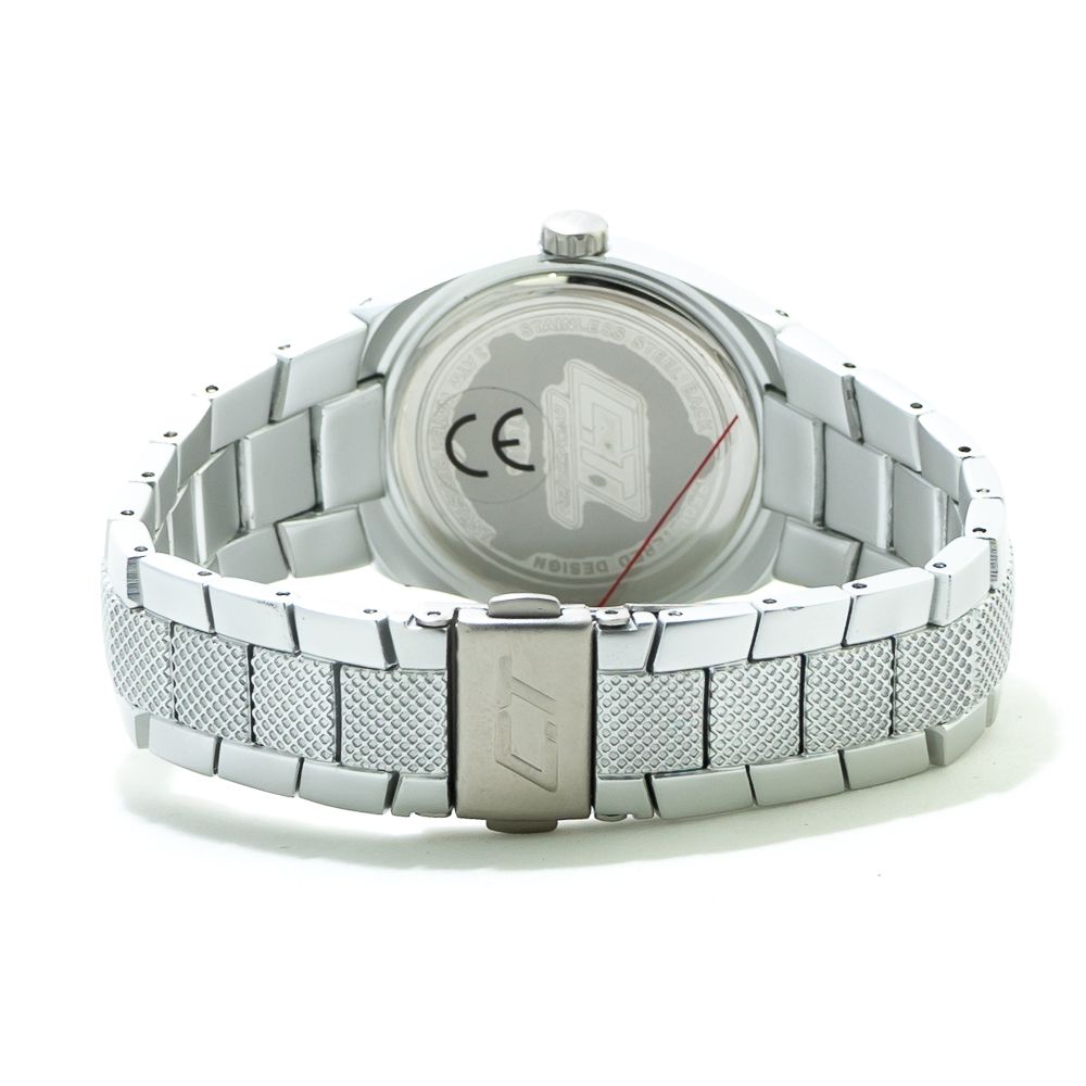 Chronotech – Silberne Polycarbonat-Uhr