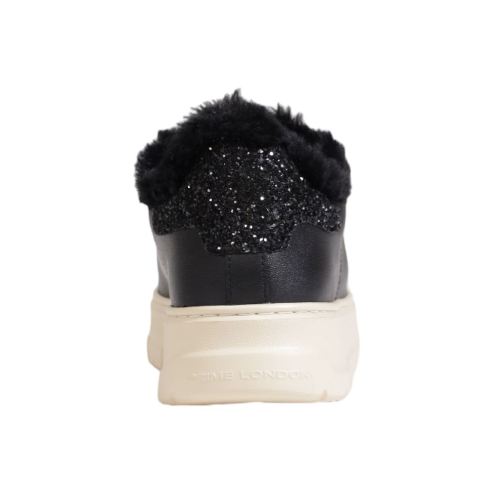 Crime London – Schwarze Ledersneaker