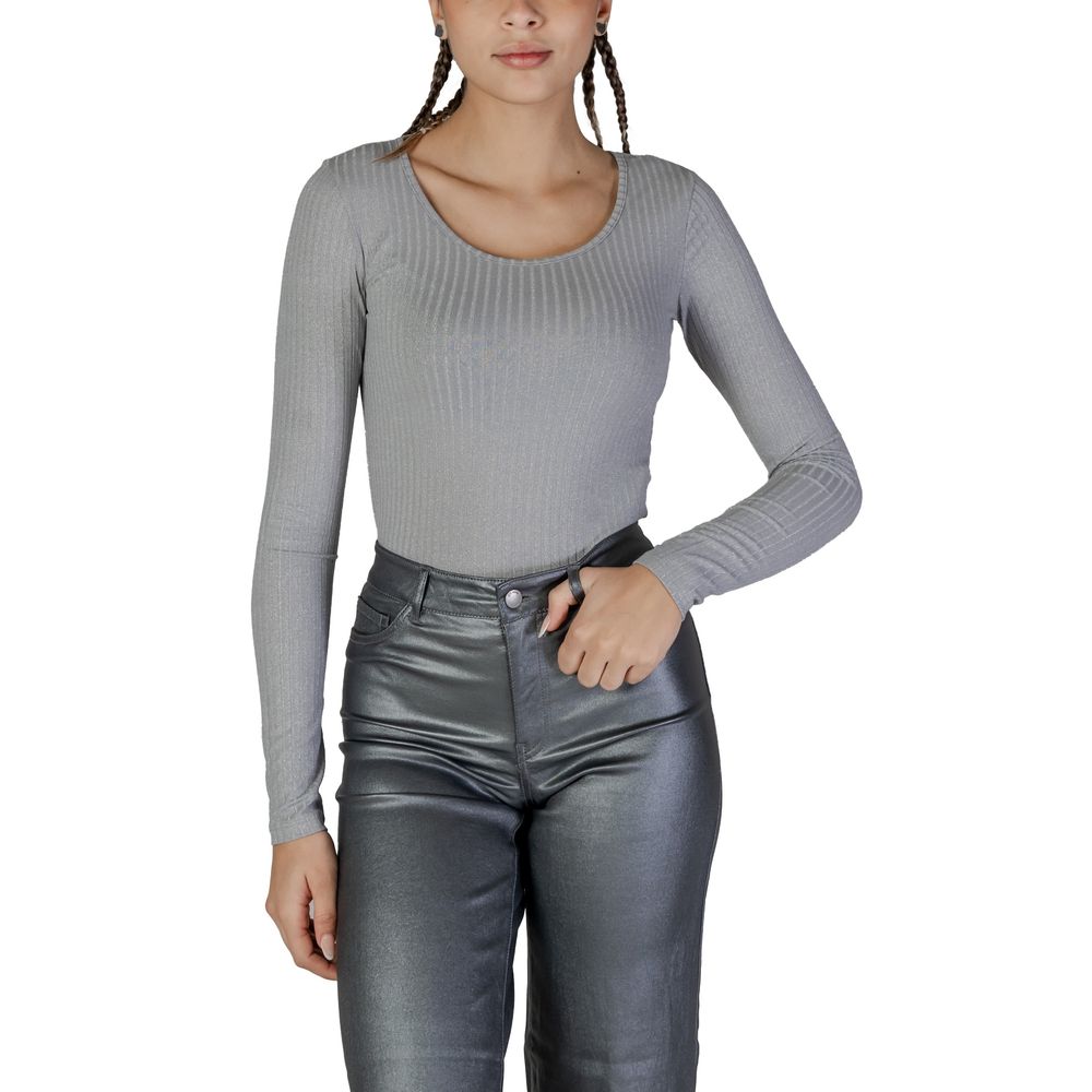 Vero Moda Silver Polyester Polyester Tops & T-Shirt