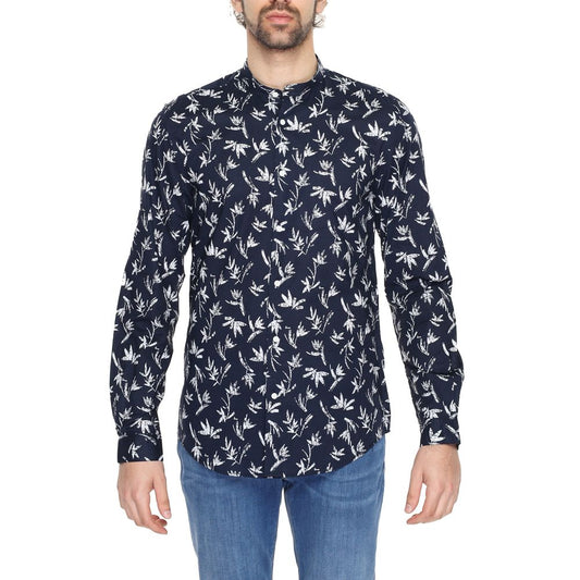 Camicia in Cotone Blu Antony Morato