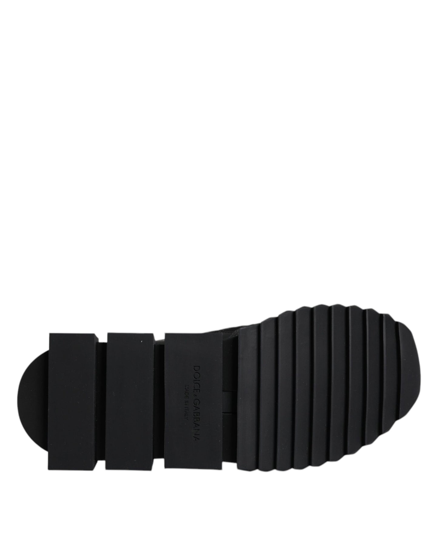 Dolce & Gabbana Schwarzes Sorrento-Logo für Herren-Sneakers und Sockenschuhe