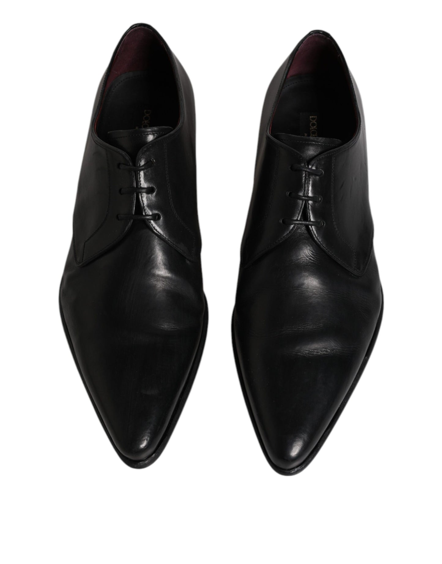 Dolce & Gabbana – Derby-Schuhe aus schwarzem Leder für Herren