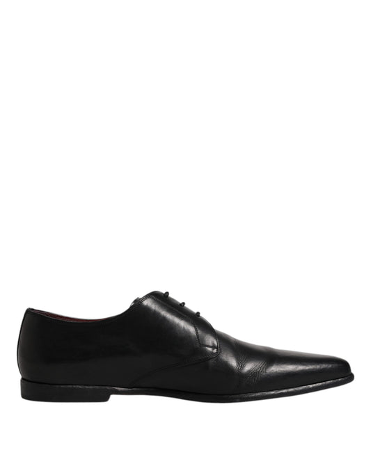 Dolce & Gabbana – Derby-Schuhe aus schwarzem Leder für Herren