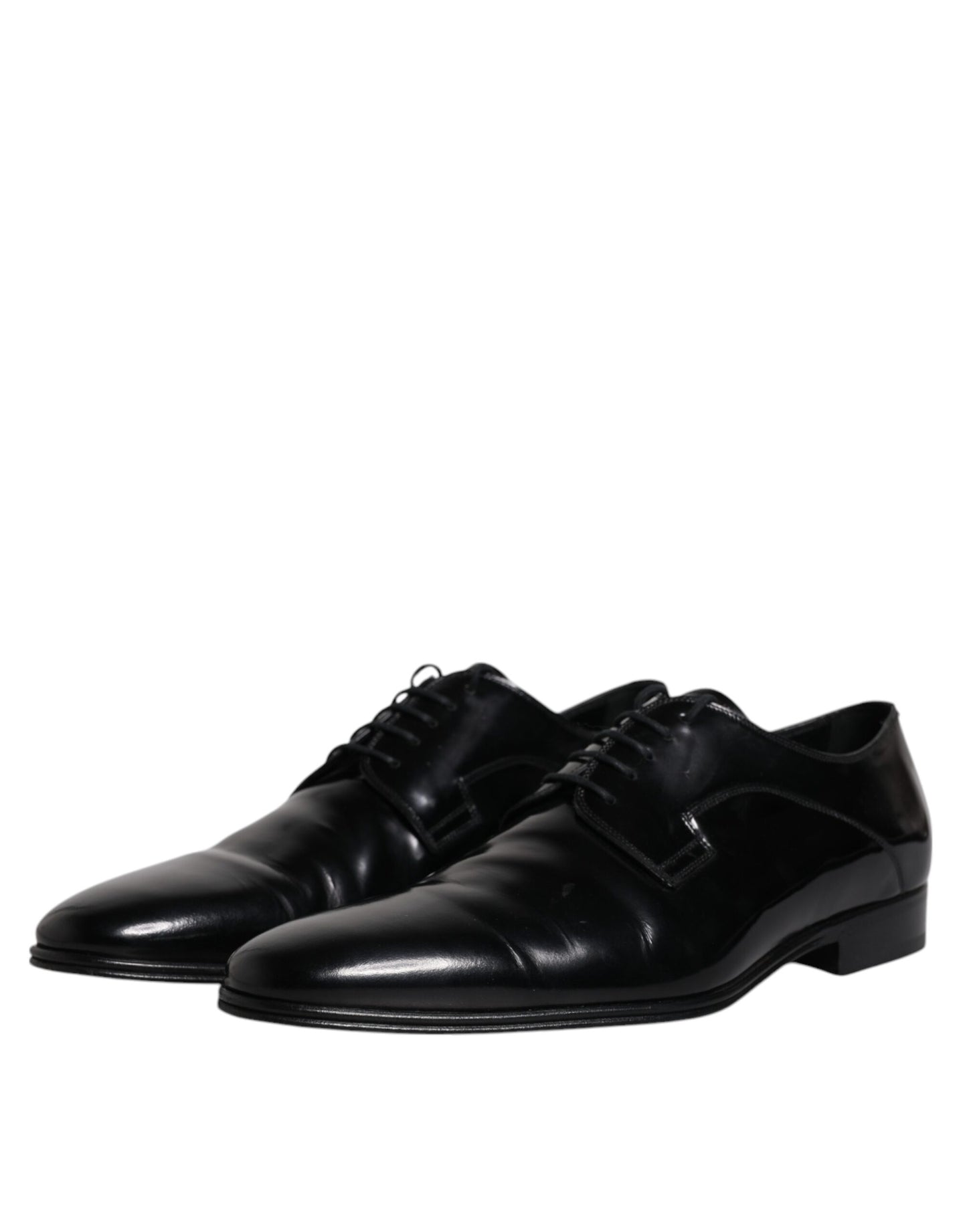 Dolce & Gabbana – Schwarze Derby-Schuhe aus Leder zum Schnüren