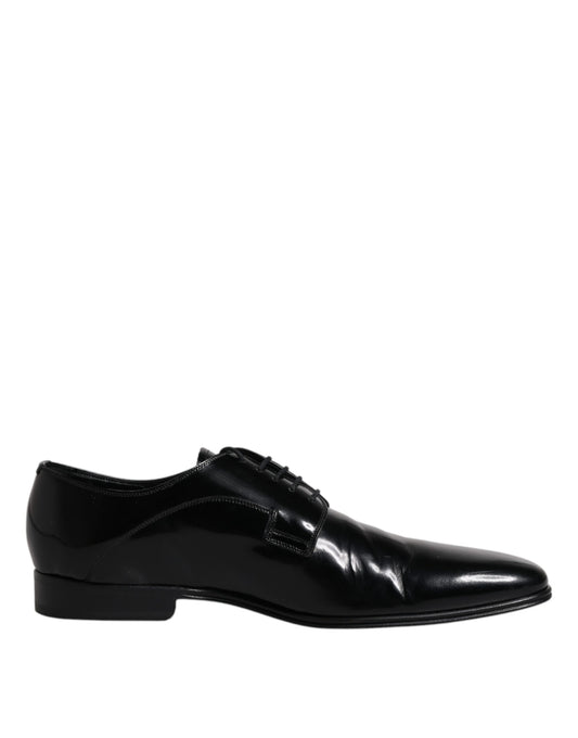 Dolce & Gabbana – Schwarze Derby-Schuhe aus Leder zum Schnüren