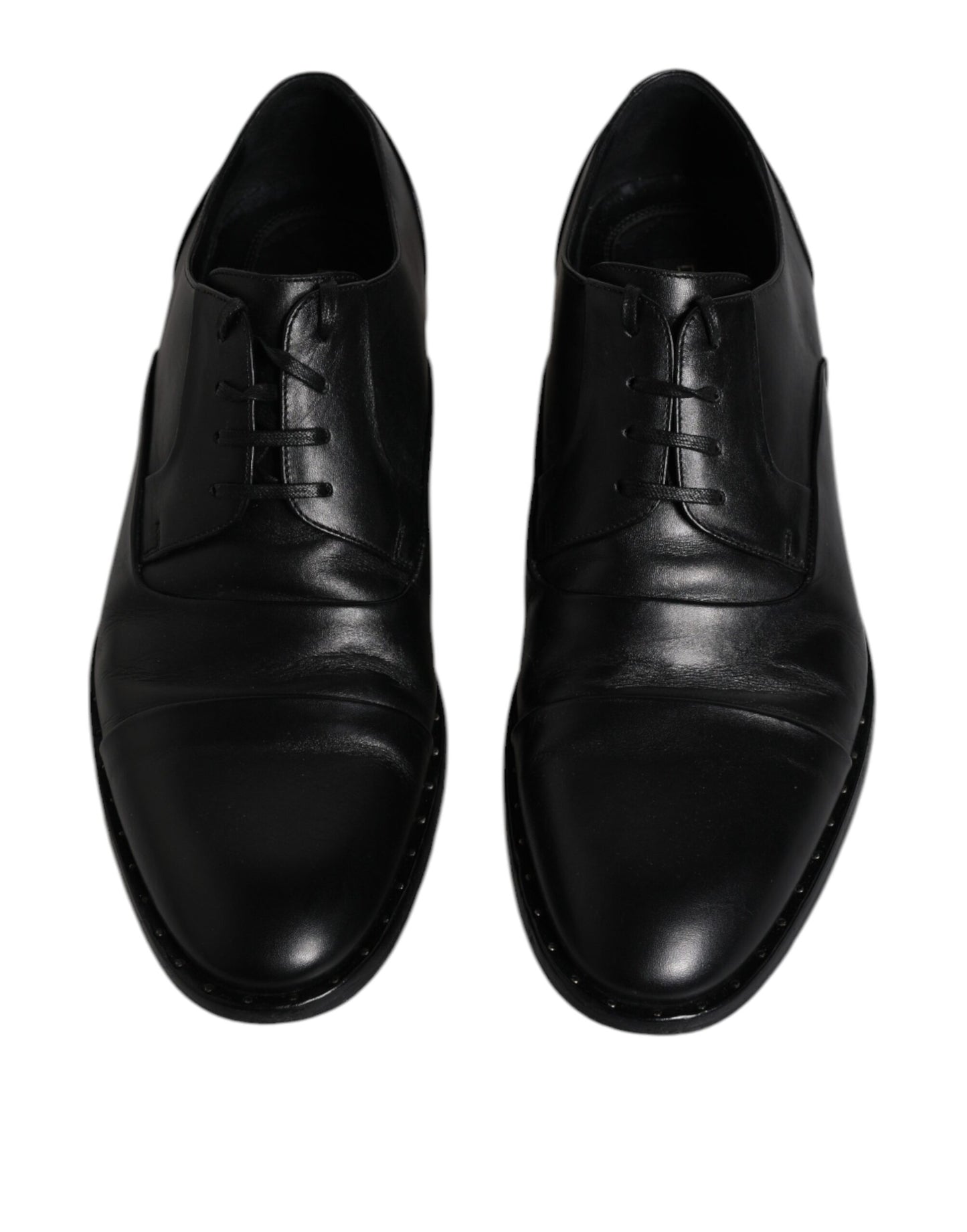 Dolce & Gabbana – Derby-Schuhe aus schwarzem Leder für Herren