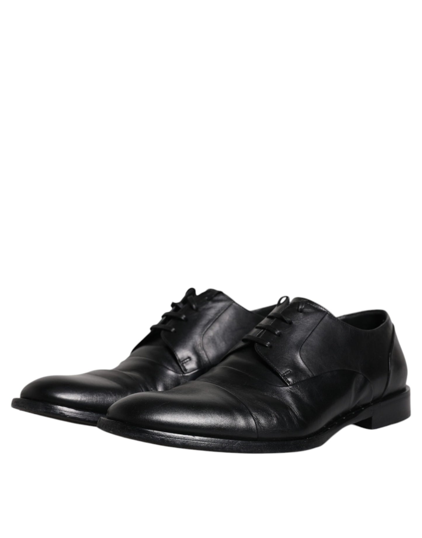Dolce & Gabbana – Derby-Schuhe aus schwarzem Leder für Herren
