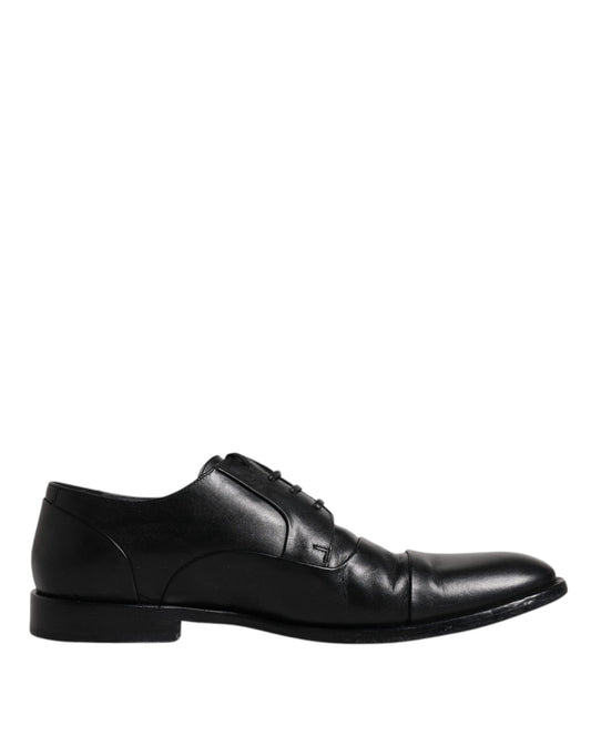 Dolce & Gabbana – Derby-Schuhe aus schwarzem Leder für Herren