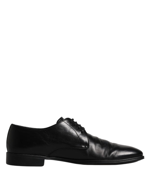 Dolce & Gabbana – Derby-Schuhe aus schwarzem Leder für Herren