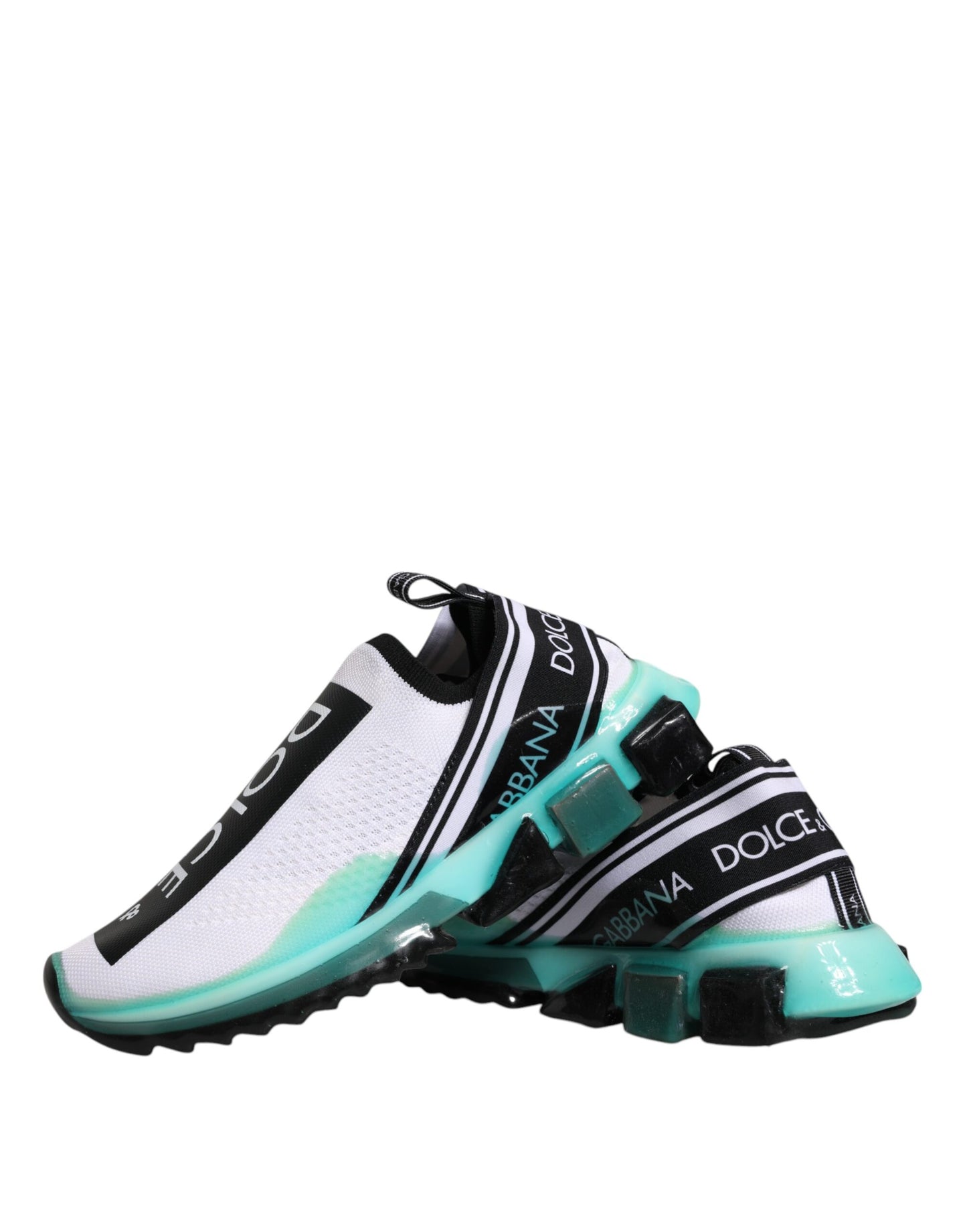 Dolce & Gabbana Sorrento Slip-On Sneakers in Weiß und Blau