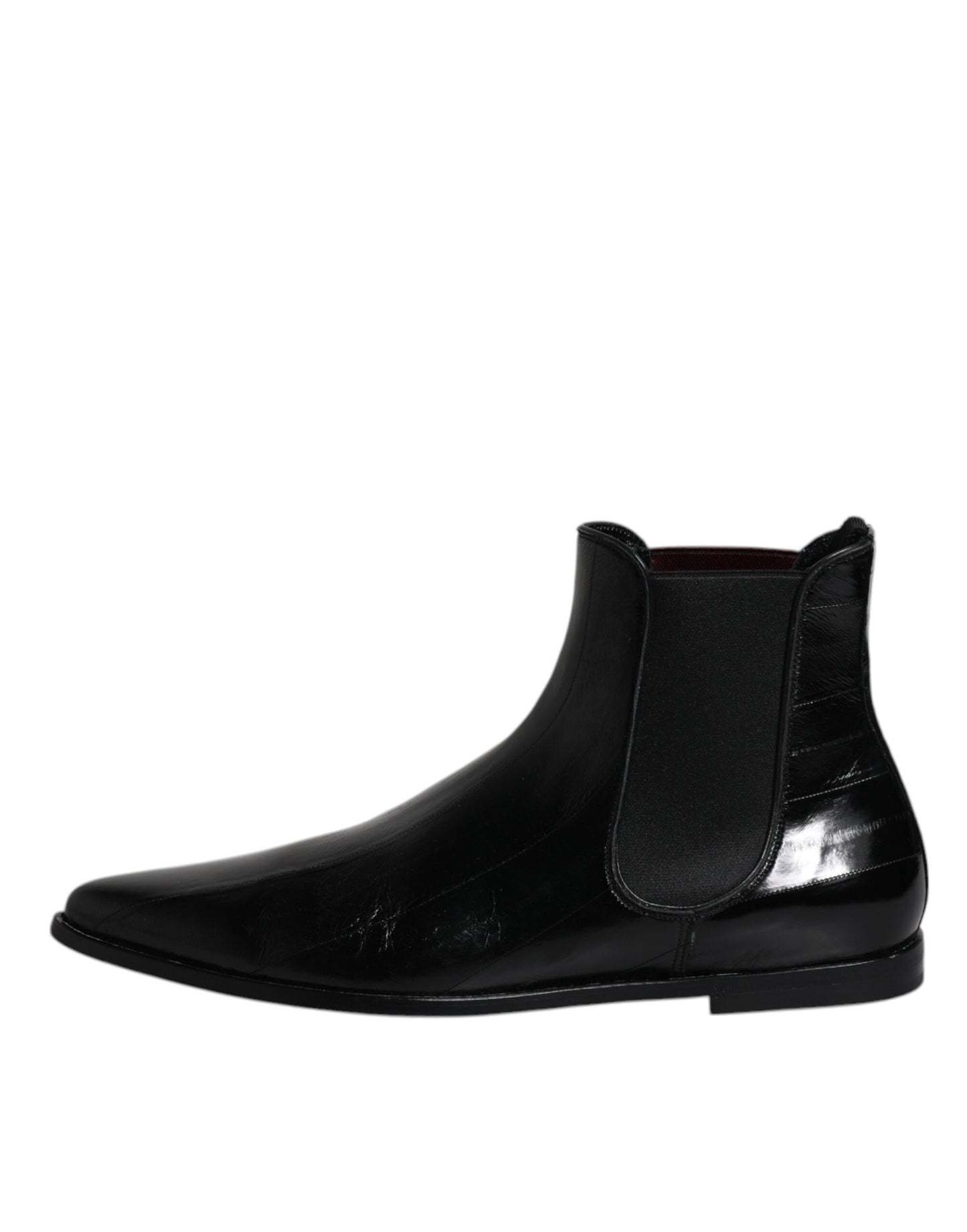 Dolce & Gabbana Chelsea Boots aus schwarzem Leder für Herren