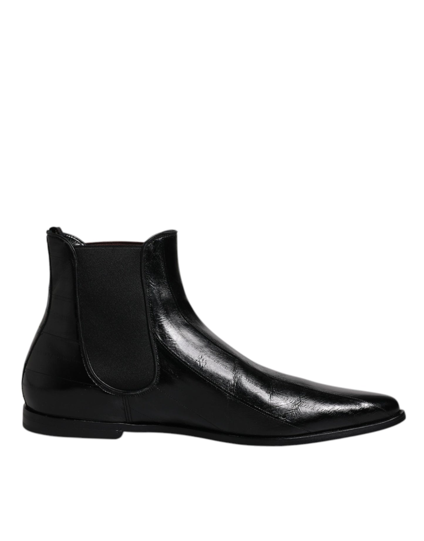 Dolce & Gabbana Chelsea Boots aus schwarzem Leder für Herren