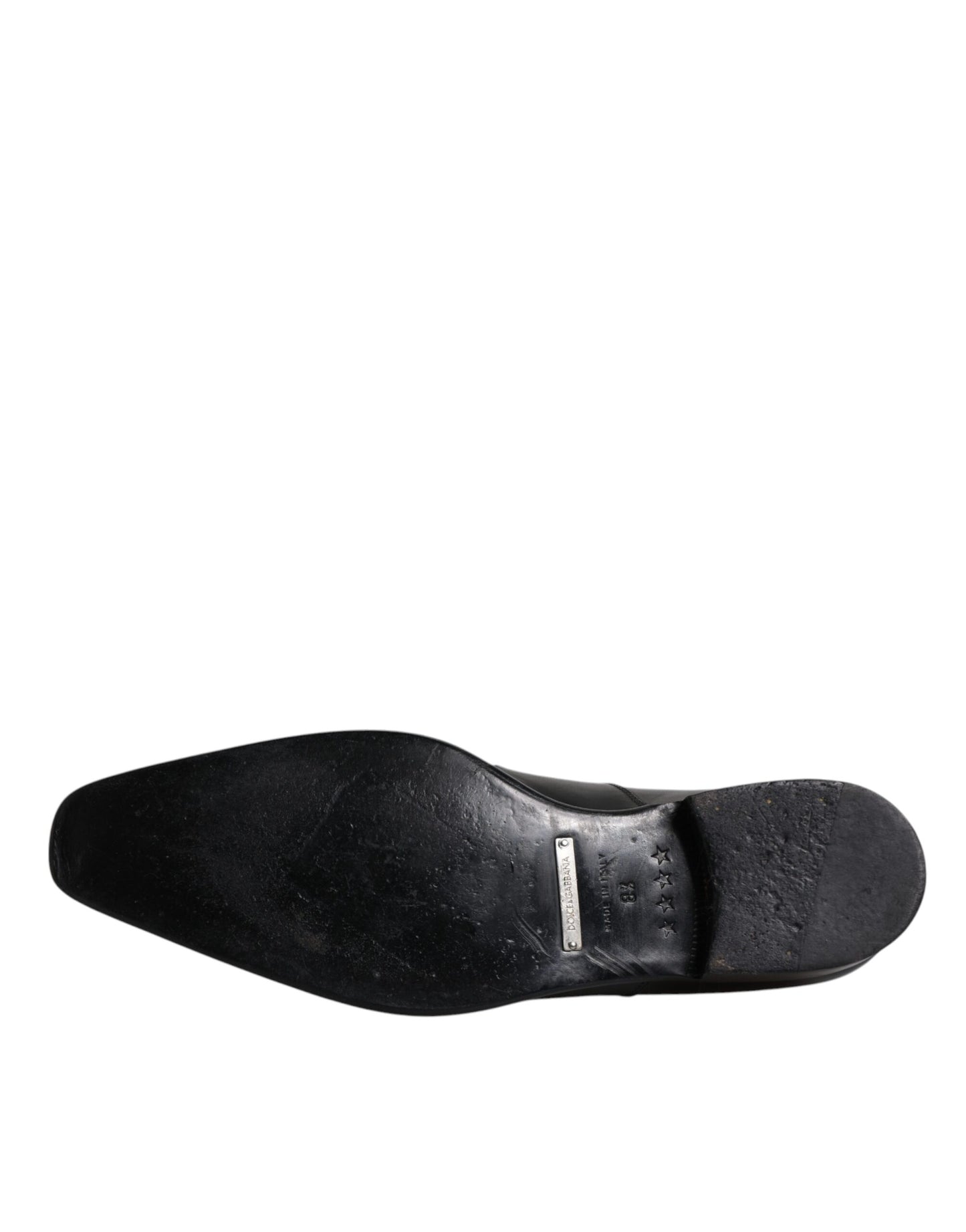 Dolce & Gabbana – Derby-Schuhe aus schwarzem Leder für Herren