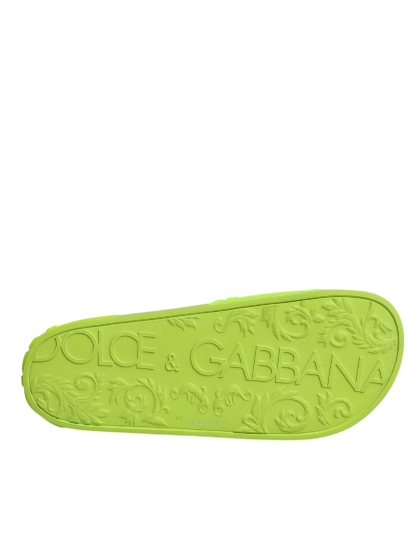 Dolce & Gabbana Grüne Gummi-Sandalen mit Strandschuhen