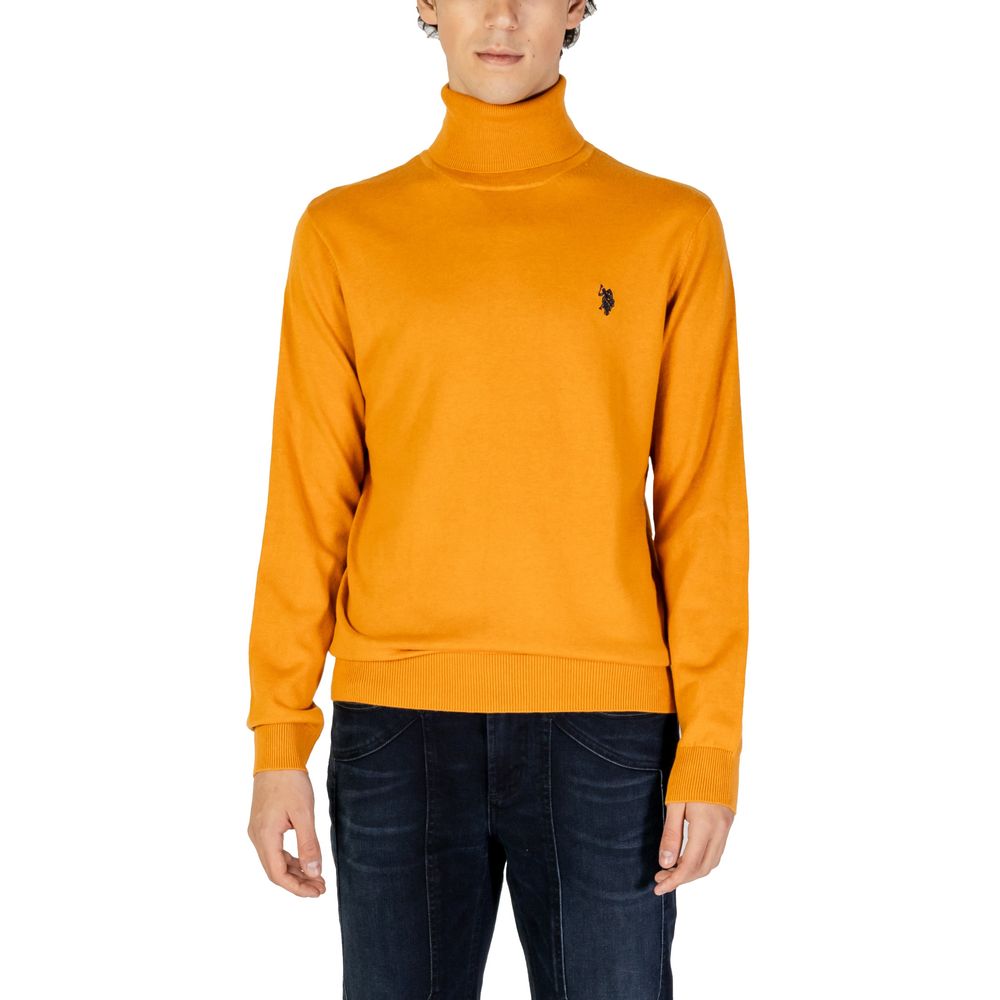 US POLO ASSN. Orangefarbener Baumwollpullover
