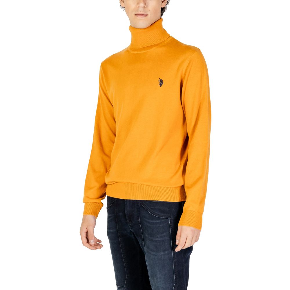 US POLO ASSN. Orangefarbener Baumwollpullover