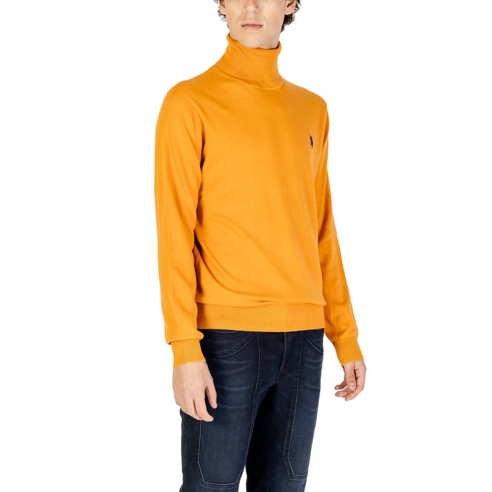 US POLO ASSN. Orangefarbener Baumwollpullover