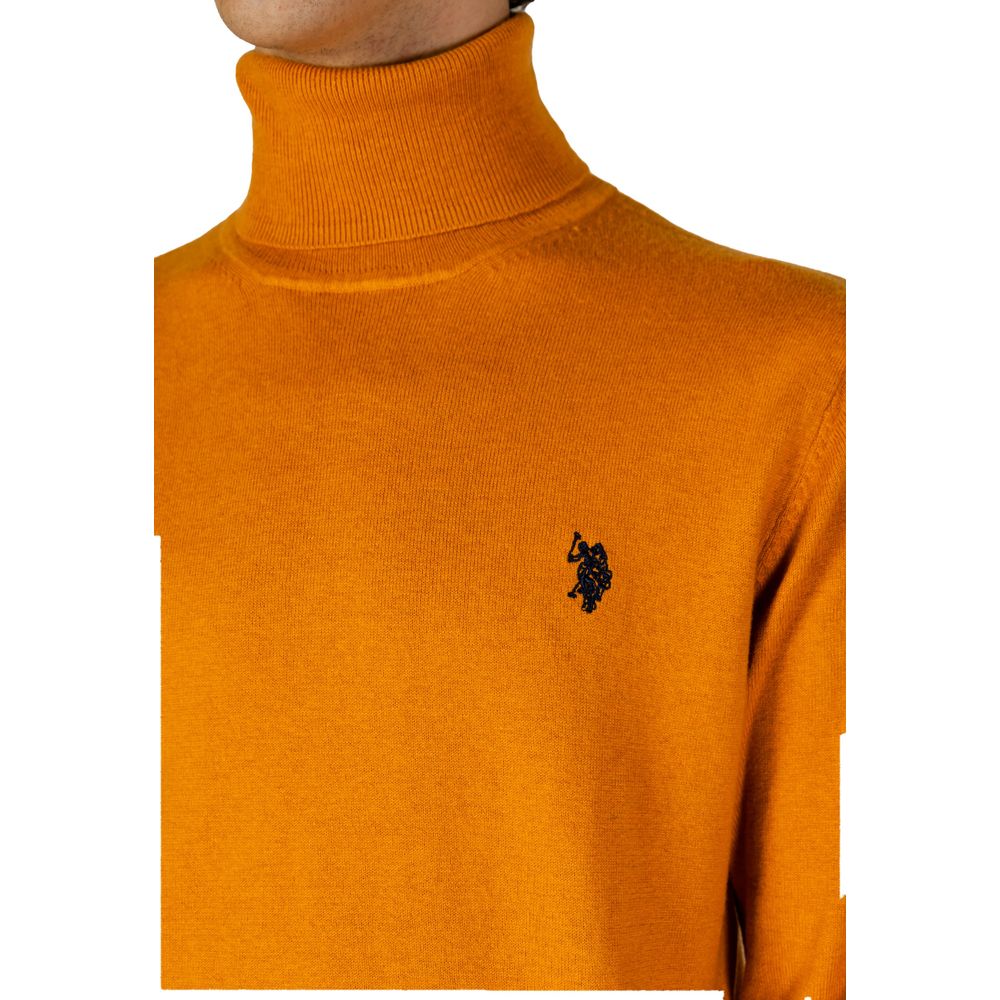 US POLO ASSN. Orangefarbener Baumwollpullover