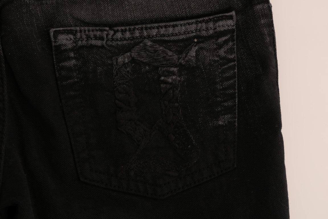 Vaqueros de corte regular elásticos de algodón con lavado gris