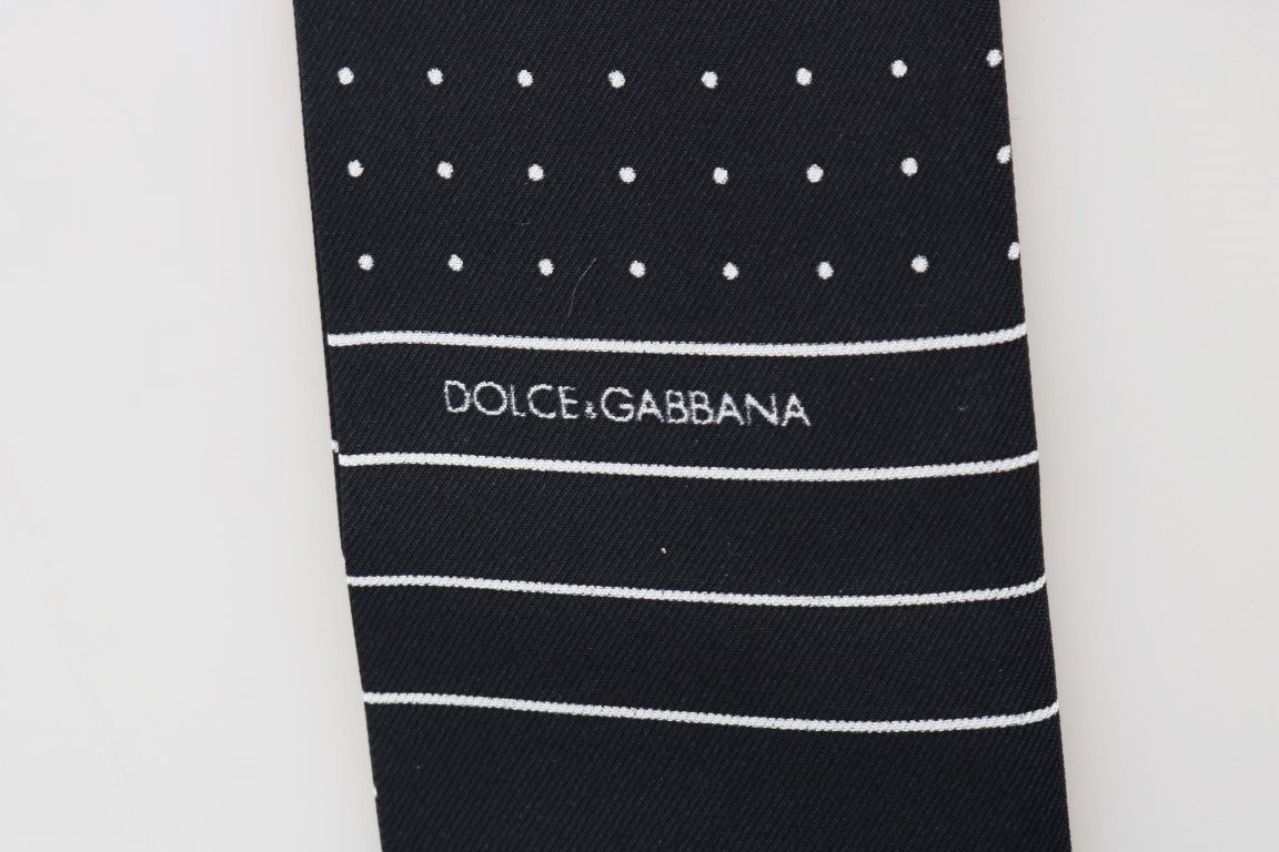 Sciarpa di seta a pois blu scuro