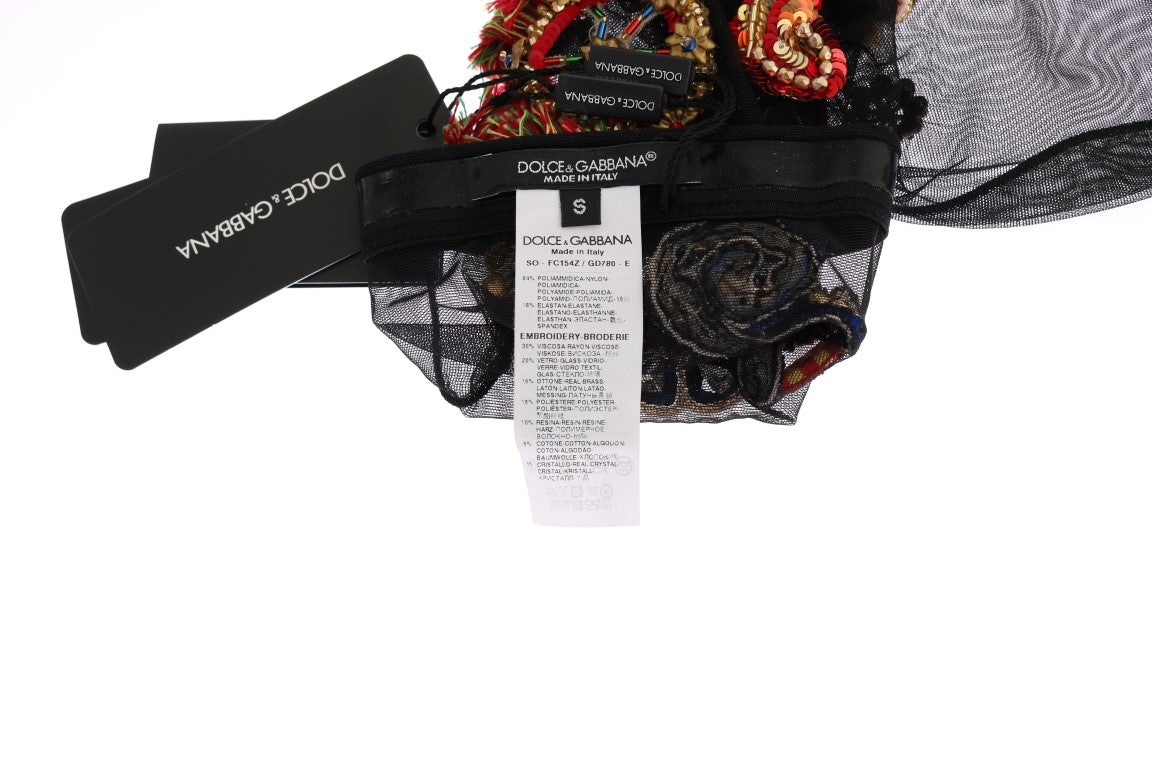 Dolce & Gabbana Elegante Strümpfe mit Kristallverzierung